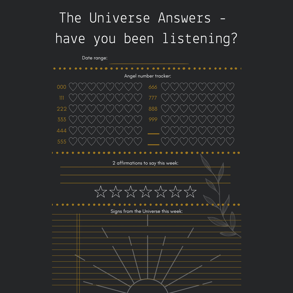 The Universe Answers - 10 Week Synchronicity Journal