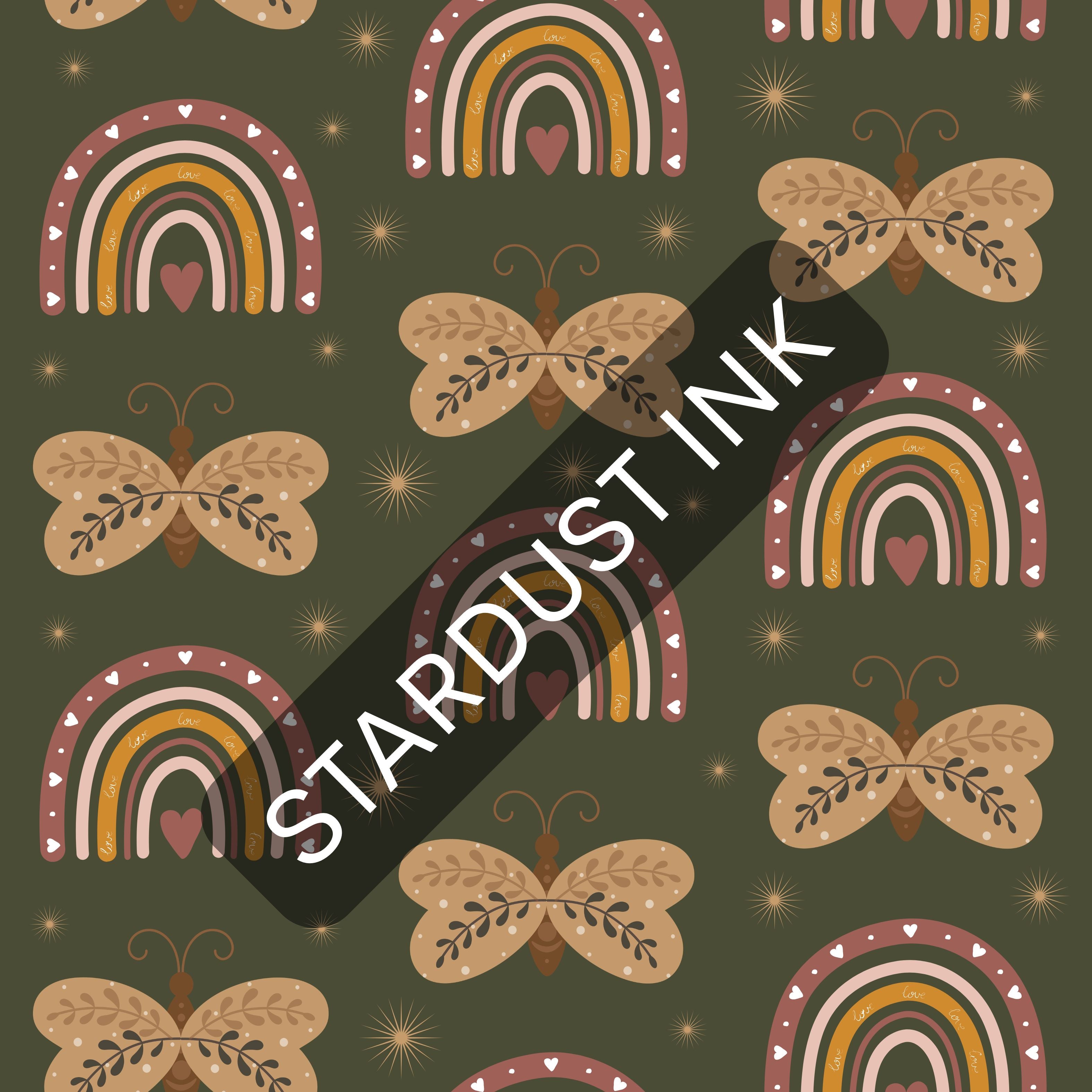 Butterfly & rainbow seamless file